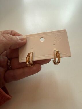 C28 Gold Tone Hoop Earrings